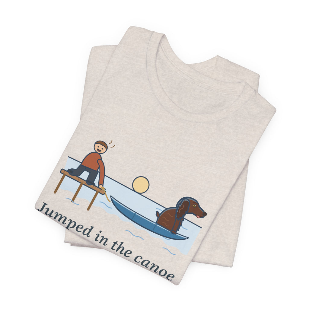 Boykin Spaniel T-Shirt - Jumped in the Canoe Before I Untied It, Funny Dock Morning Dog Tee