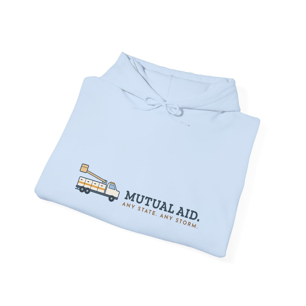 Lineworker Hoodie - Mutual Aid. Any State. Any Storm. Lineman Gift Hoodie