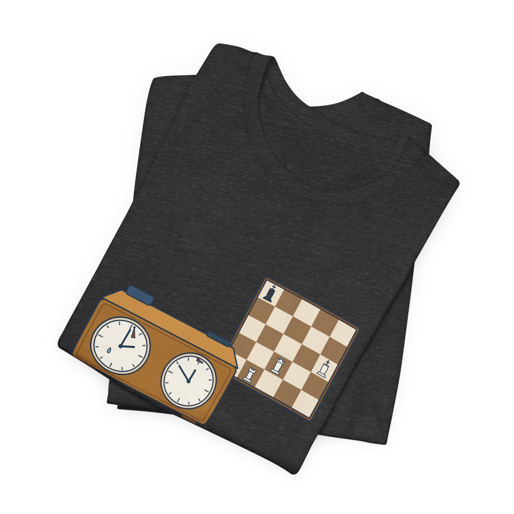 Chess T-Shirt - Winning Position. Flag Fell. Funny Blitz Chess Clock Tee