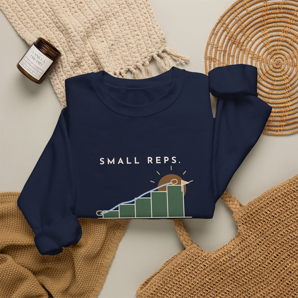 Physical Therapist and OT Crewneck Sweatshirt - Small Reps, Big Comebacks Gift