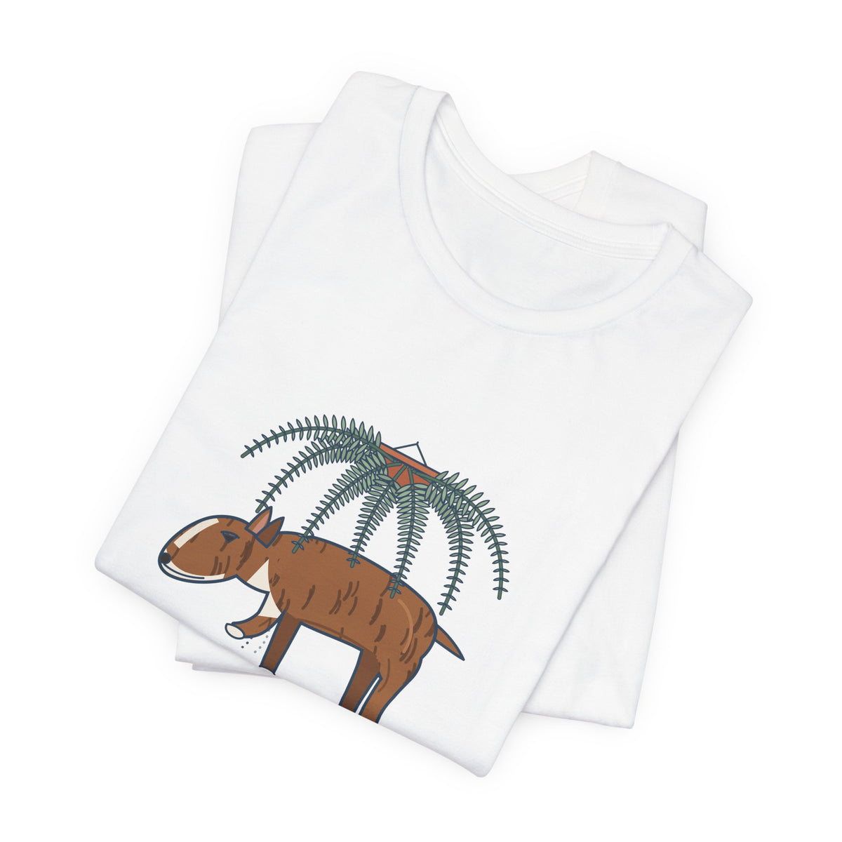 Bull Terrier T-Shirt - Trancing Under the Ferns Again Funny Ghost Walking Dog Tee