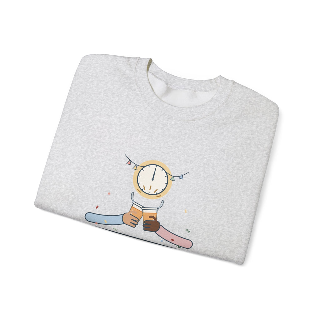 Night-Shift Nurse Crewneck Sweatshirt - New Year's Toast: Apple Juice, Nurses' Station