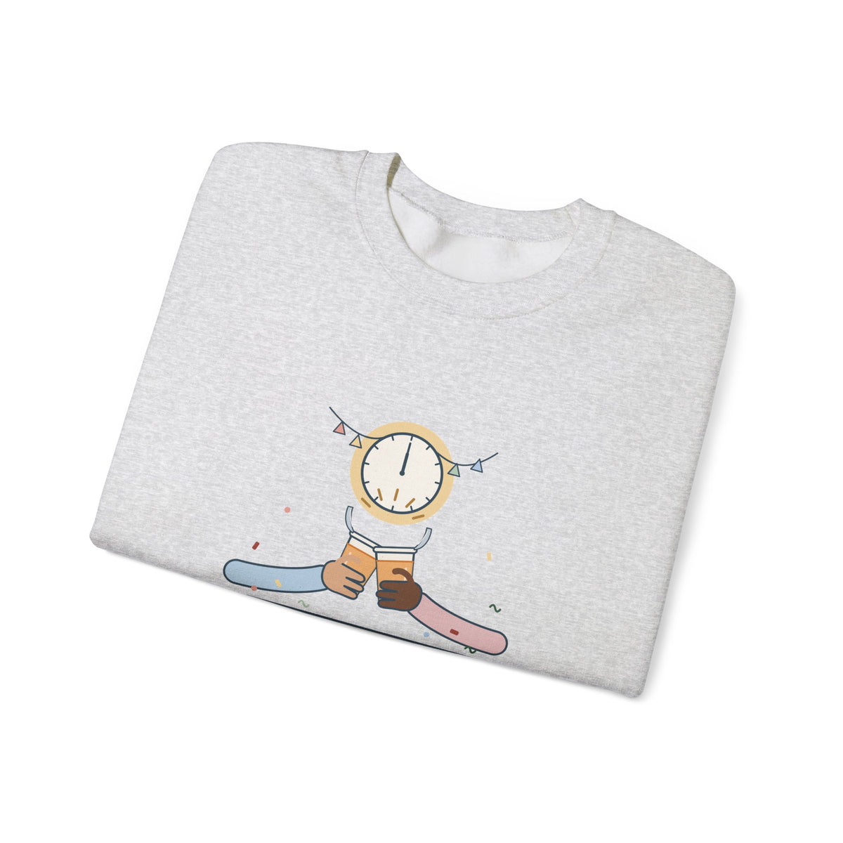 Night-Shift Nurse Crewneck Sweatshirt - New Year's Toast: Apple Juice, Nurses' Station