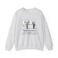 Cursive Handwriting Teacher Crewneck Sweatshirt - Secret Code Magnifying Glass Student