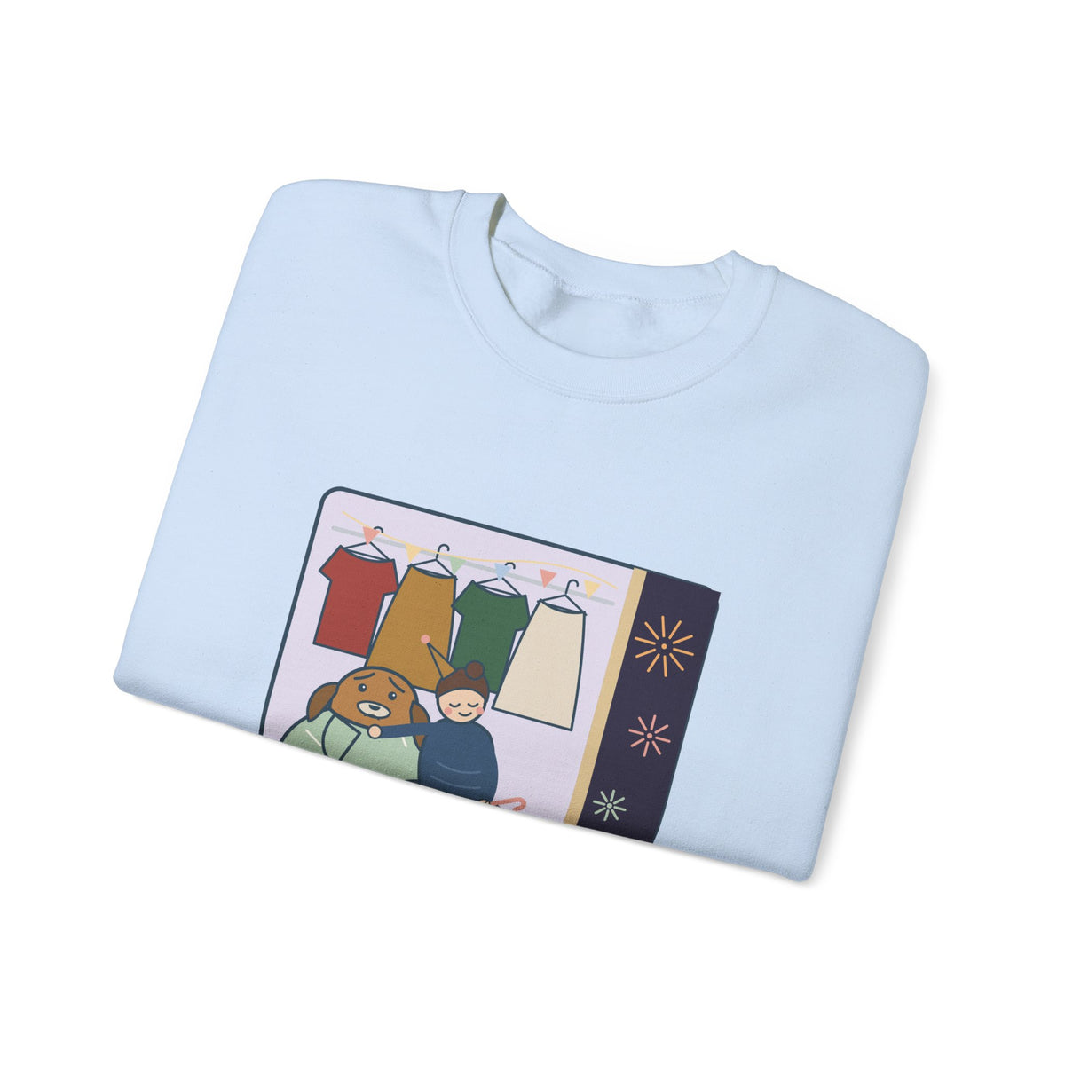 New Year 2027 Crewneck Sweatshirt - Rang in 2027 in the Closet with the Dog, Dog Mom and Dad Gift