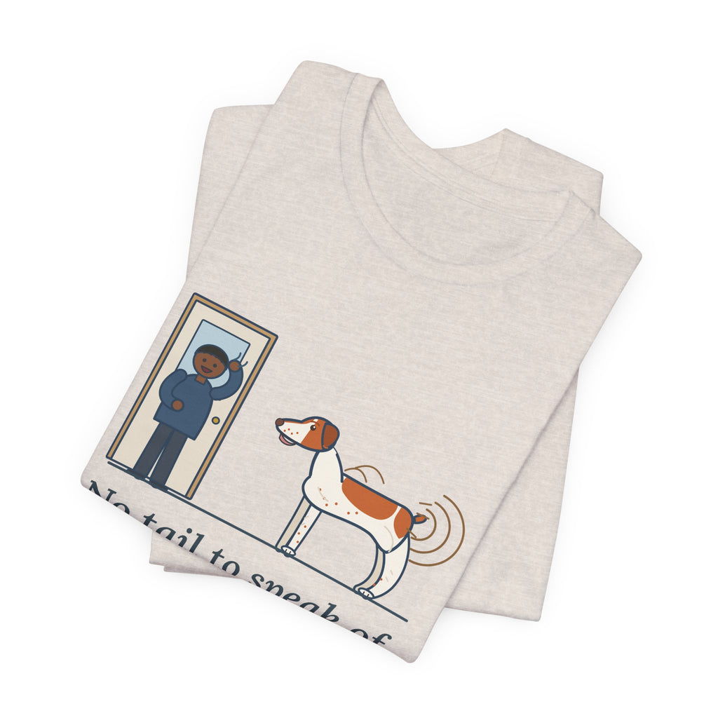 Brittany Dog T-Shirt - No Tail to Speak Of. Wags From the Shoulders Back.