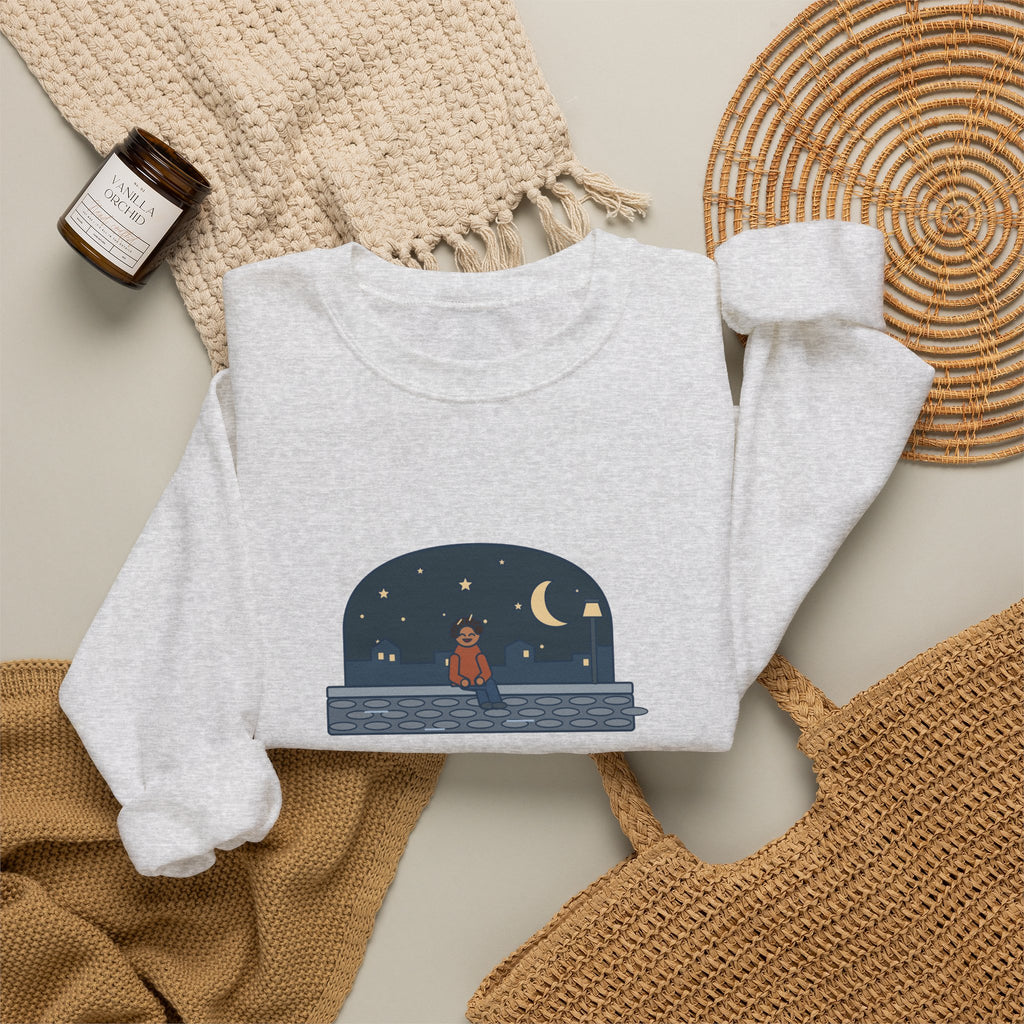 Some of Us Are Looking at the Stars Sweatshirt, Literary Oscar Wilde Quote Crewneck with Stargazer Curb
