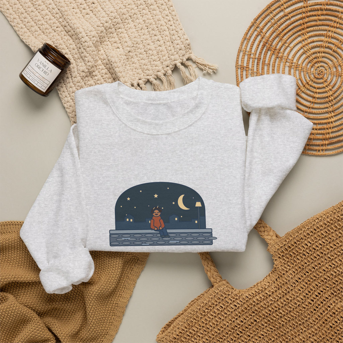 Some of Us Are Looking at the Stars Sweatshirt, Literary Oscar Wilde Quote Crewneck with Stargazer Curb