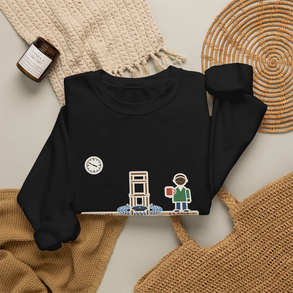 Robot Vacuum Sweatshirt, Ran for an Hour, Spent Fifty Minutes Under the Same Chair, Funny Chair Loop Crewneck