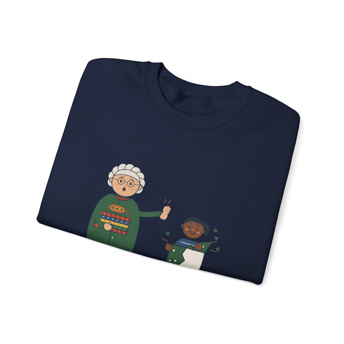 Grandma Christmas Crewneck Sweatshirt - Unwrap Carefully. I'm Reusing That Paper.