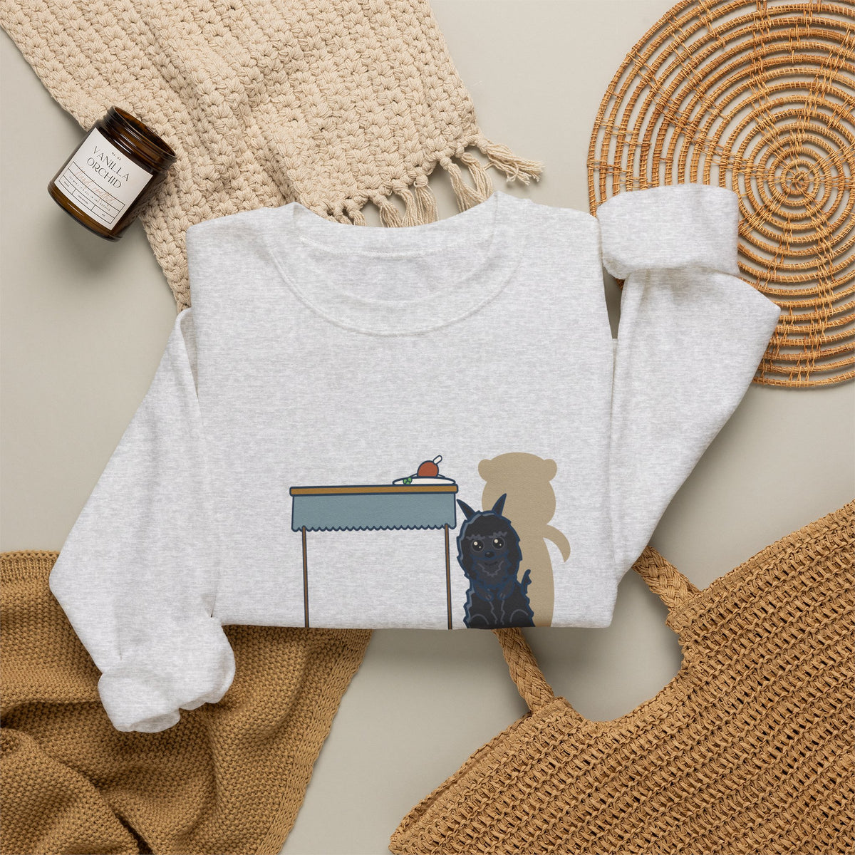 Affenpinscher Crewneck Sweatshirt - Sits Up at Dinner Like a Tiny Bear