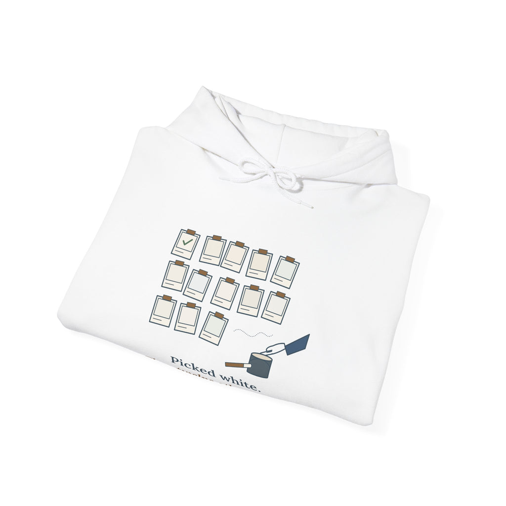 Painter Hoodie - Picked White. Then Twelve Other Whites. House Painter Sweatshirt
