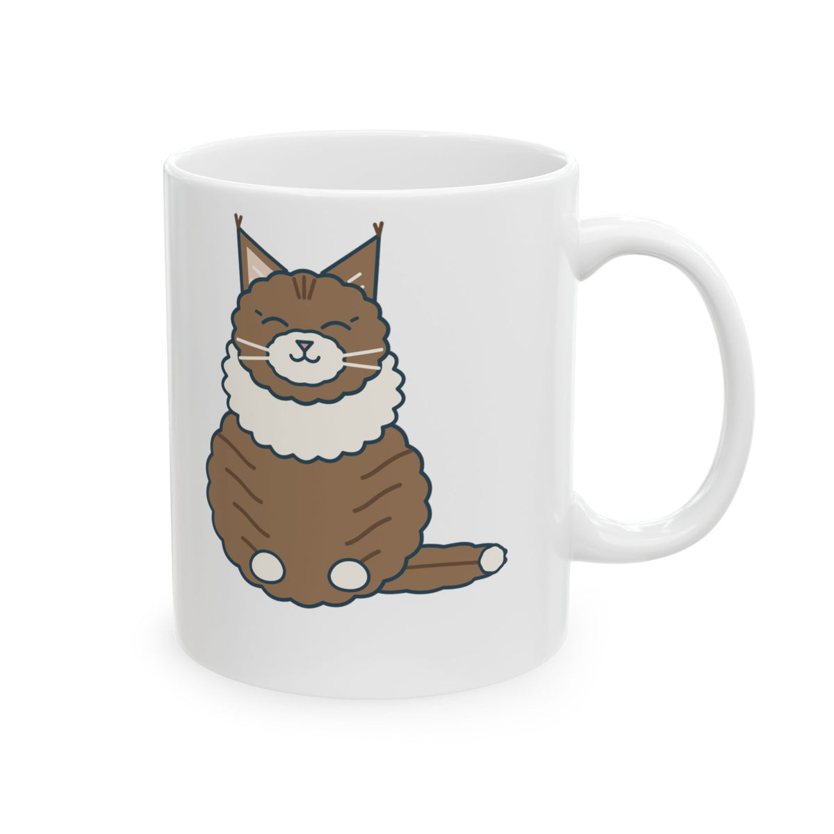 Norwegian Forest Cat Coffee Mug - Wears a Winter Coat to the Windowsill Cat Owner Mug