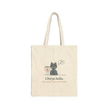 Chartreux Tote Bag - Chirps Hello, Zero Meows Since Kittenhood Blue-Grey Cat Canvas Tote