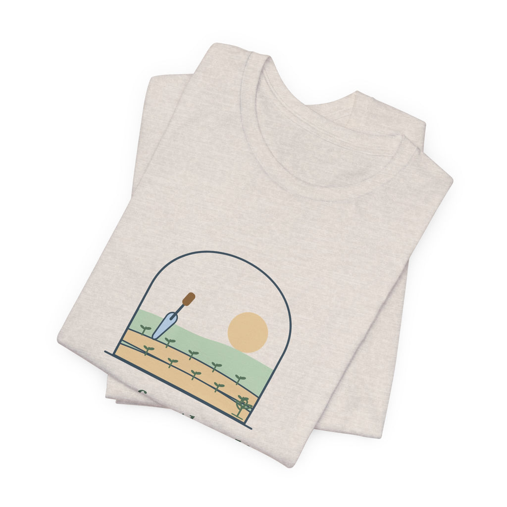 Gardening T-Shirt - Here for the Dirt and the Quiet. Garden Window Tee for Gardeners