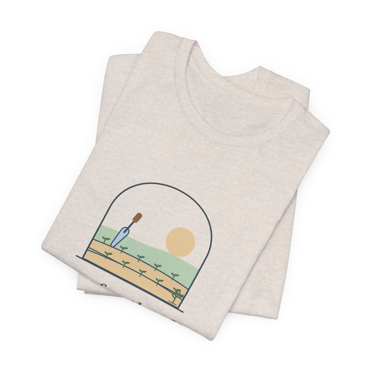 Gardening T-Shirt - Here for the Dirt and the Quiet. Garden Window Tee for Gardeners