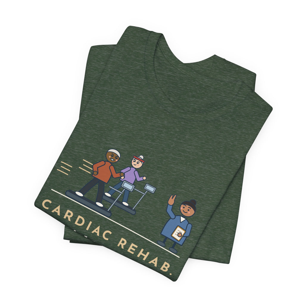 Cardiac Rehab Nurse T-Shirt - The Eighty-Year-Olds Race on the Treadmills