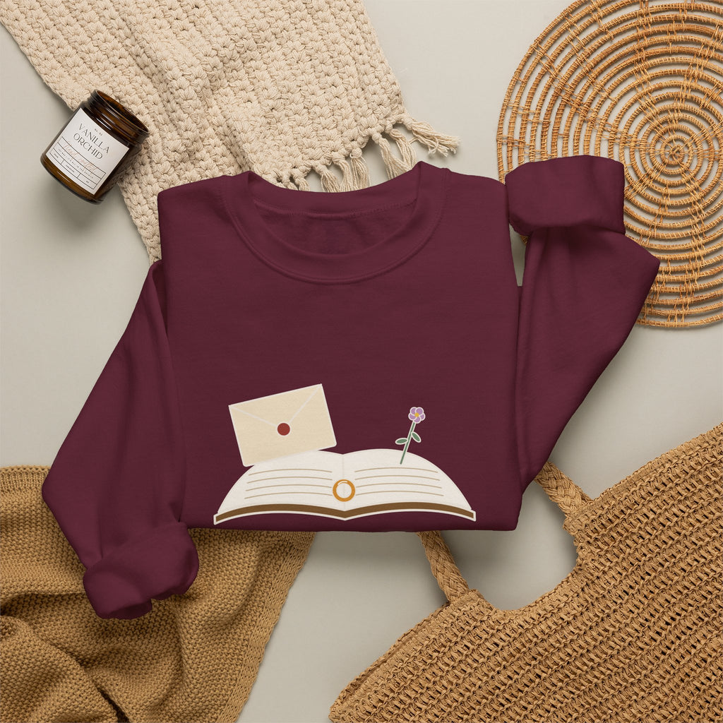 Reader, I Married Him Sweatshirt, Wedding Brontë Quote Crewneck with Letter and Ring