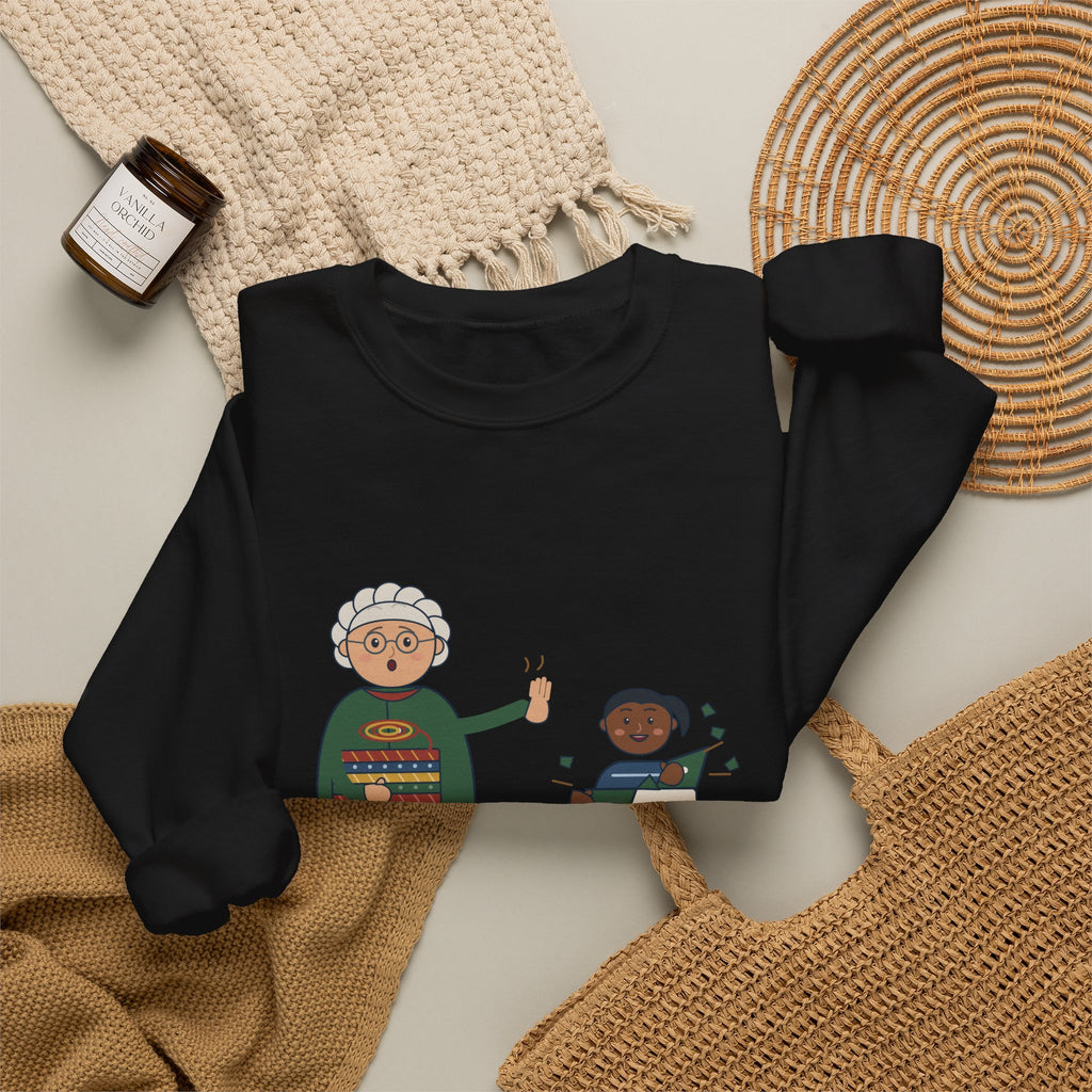 Grandma Christmas Crewneck Sweatshirt - Unwrap Carefully. I'm Reusing That Paper.