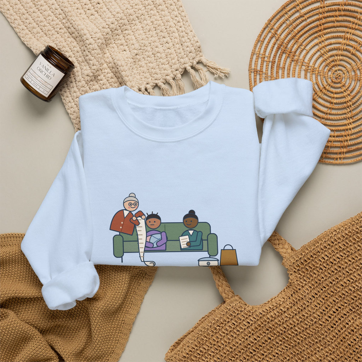 Public Health Nurse Crewneck Sweatshirt - Newborn Home Visit Grandma Questions Gift