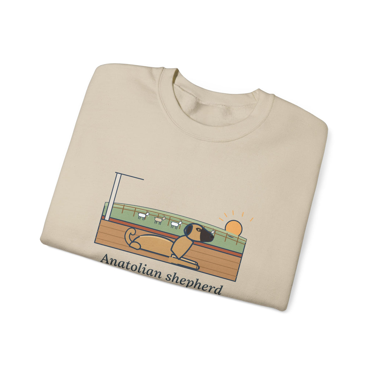 Anatolian Shepherd Crewneck Sweatshirt - Farm Dog Porch Watch Until Sunrise