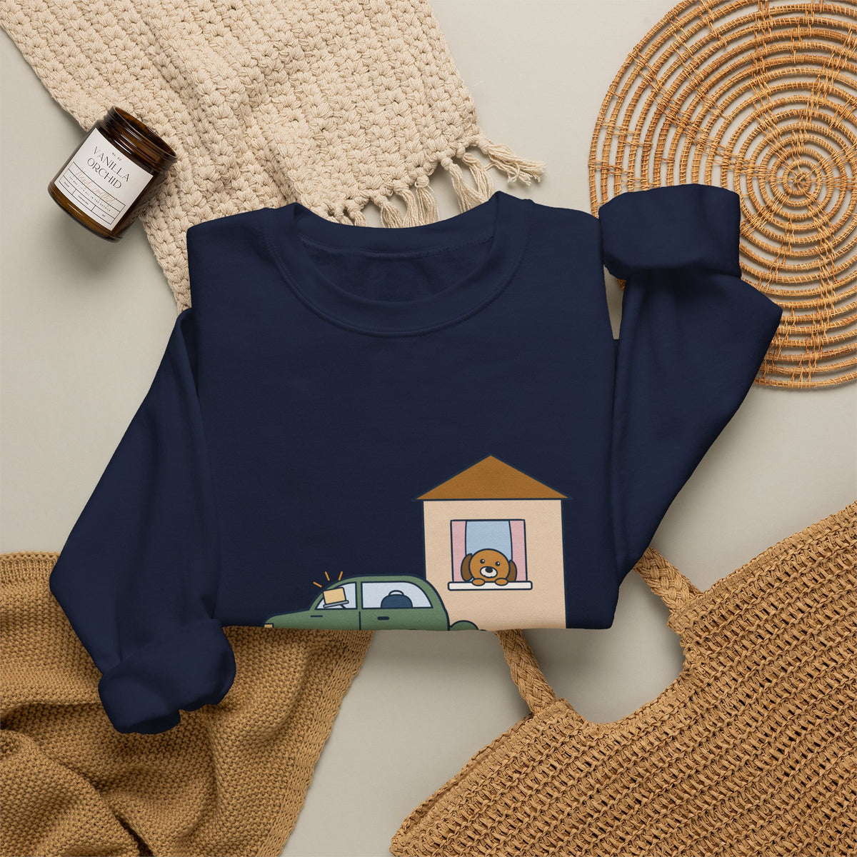 Home Health Nurse Crewneck Sweatshirt - Charting from the Driveway Visiting Nurse Gift