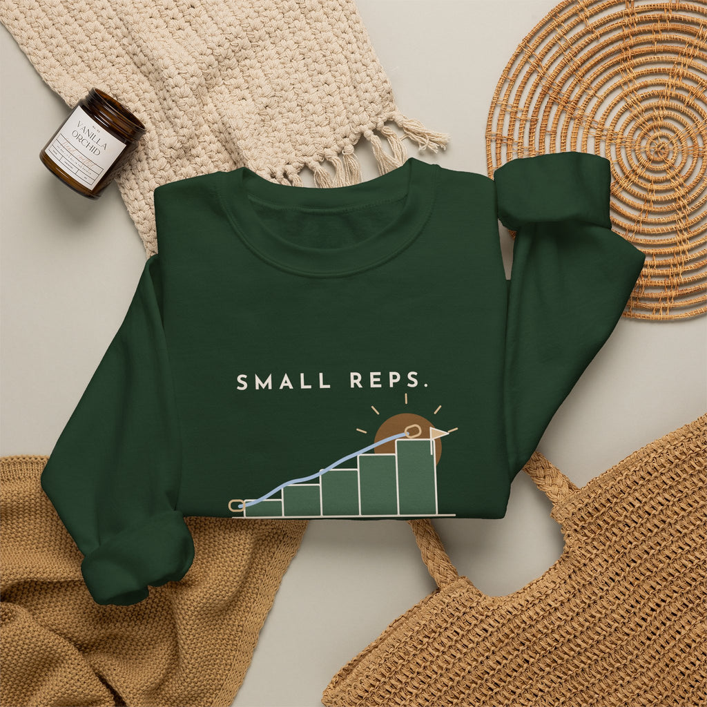Physical Therapist and OT Crewneck Sweatshirt - Small Reps, Big Comebacks Gift