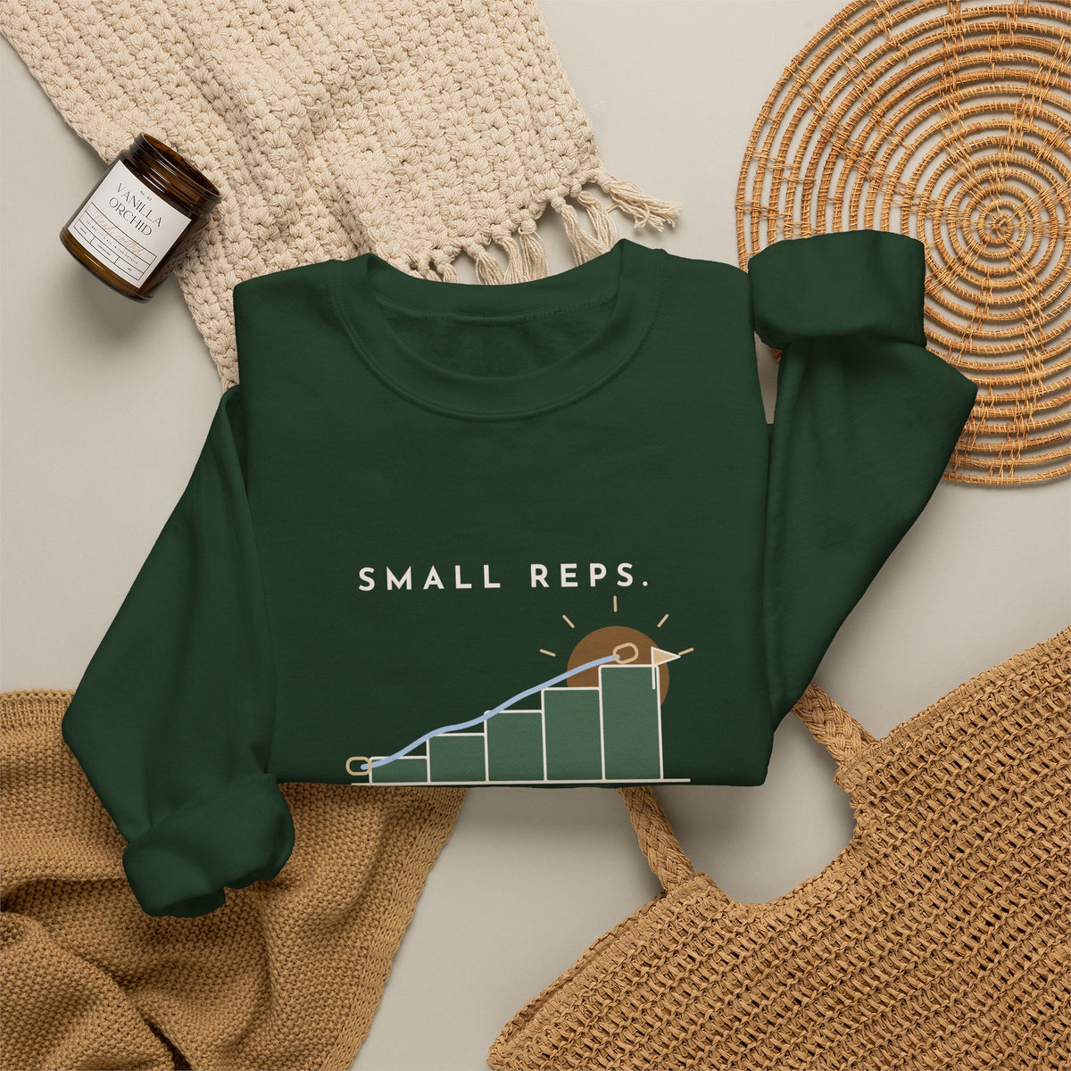 Physical Therapist and OT Crewneck Sweatshirt - Small Reps, Big Comebacks Gift