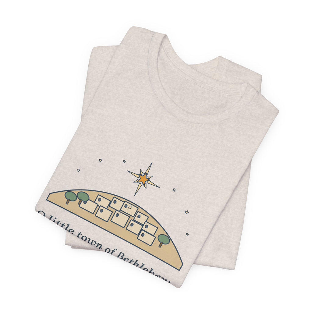 Brooks Quote T-Shirt, O Little Town of Bethlehem, Christmas Hill Town Star Tee