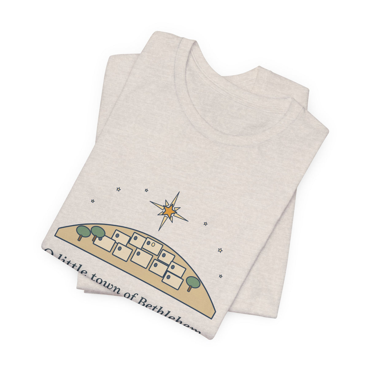 Brooks Quote T-Shirt, O Little Town of Bethlehem, Christmas Hill Town Star Tee