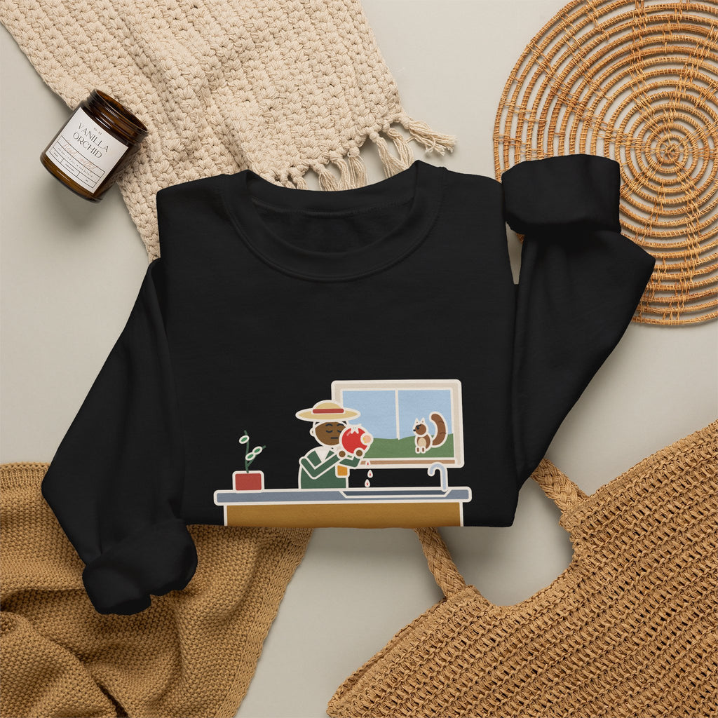 Saved One Tomato From the Squirrels Sweatshirt, Funny Gardener Crewneck with Sink Tomato