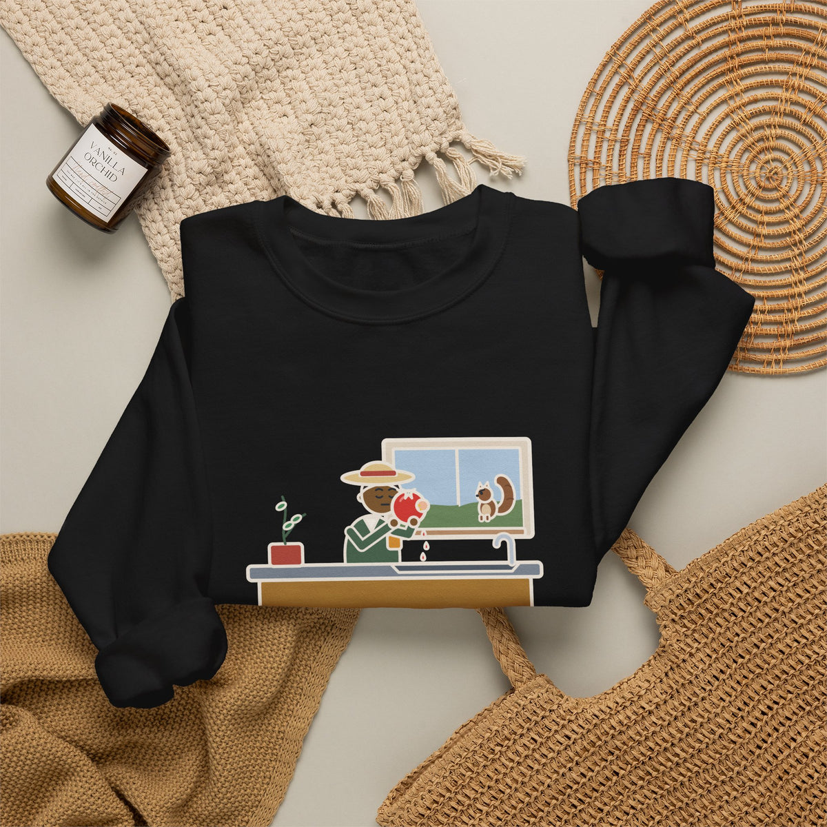 Saved One Tomato From the Squirrels Sweatshirt, Funny Gardener Crewneck with Sink Tomato