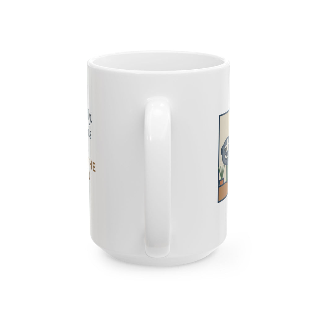 Ninety Pounds of Muscle, Runs from the Handheld Vacuum 15oz Mug, Large Funny American Bully Coffee Mug