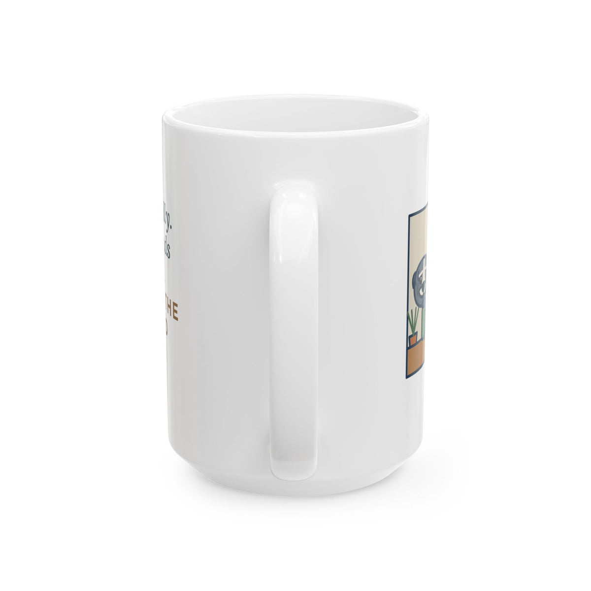 Ninety Pounds of Muscle, Runs from the Handheld Vacuum 15oz Mug, Large Funny American Bully Coffee Mug
