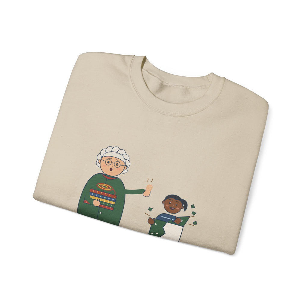 Grandma Christmas Crewneck Sweatshirt - Unwrap Carefully. I'm Reusing That Paper.