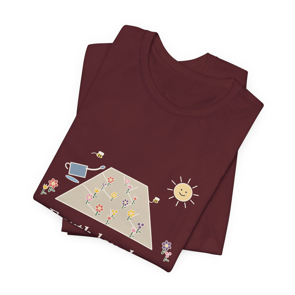 Emerson Quote T-Shirt, Earth Laughs in Flowers, Garden Wildflower Path Tee