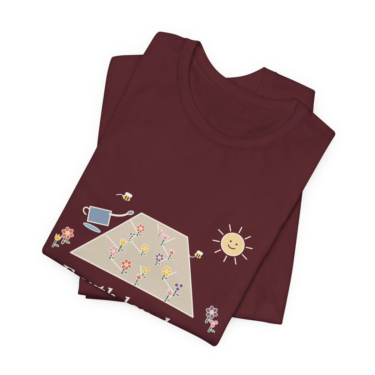 Emerson Quote T-Shirt, Earth Laughs in Flowers, Garden Wildflower Path Tee