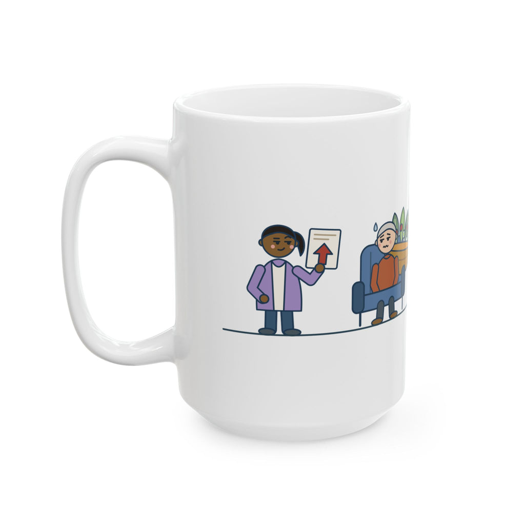 Large Anticoagulation Clinic Nurse Mug 15oz - INR Is Up. Asked About the Salads.
