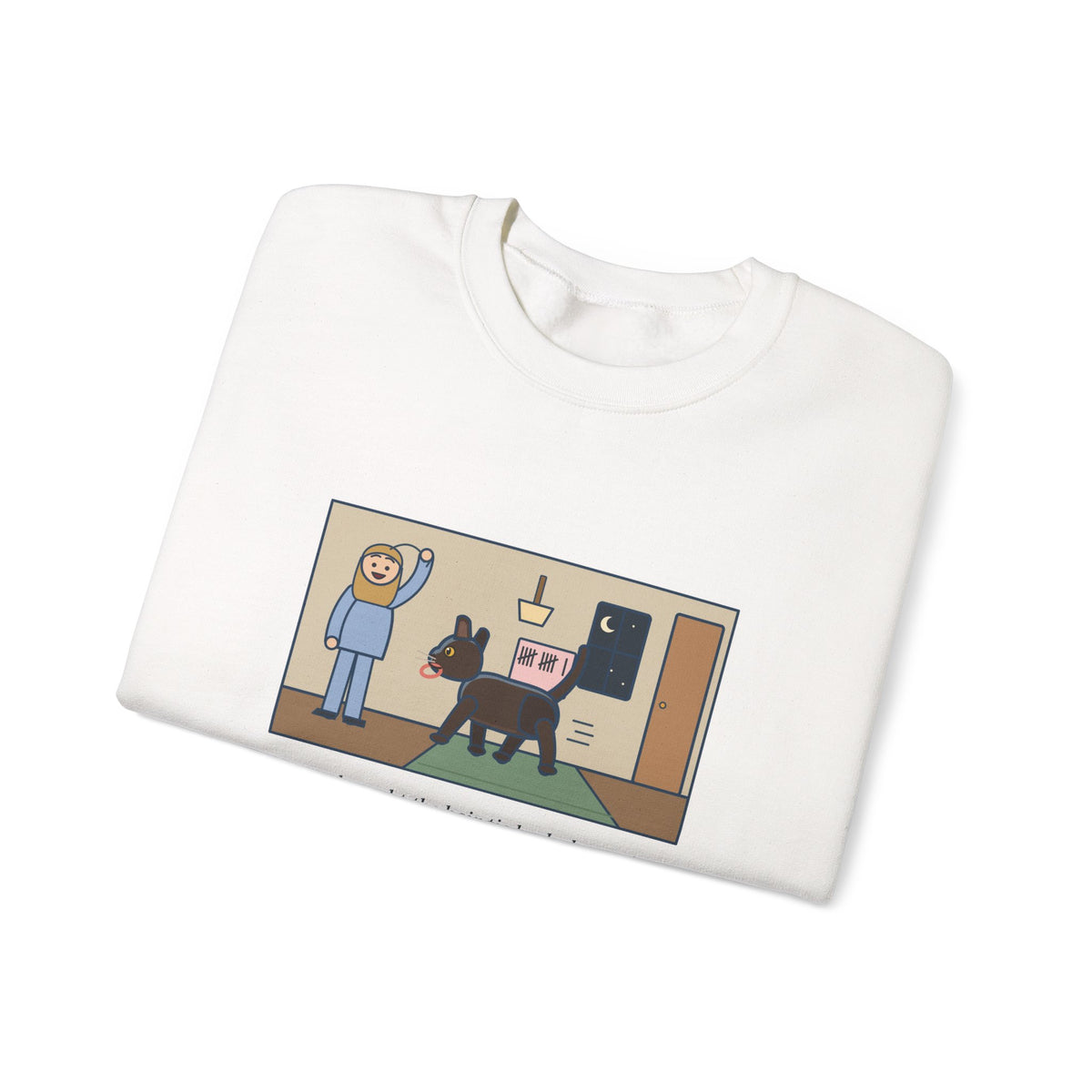 Burmese Cat Sweatshirt, Brought the Hair Tie Back Eleven Times, Funny Hallway Fetch Crewneck