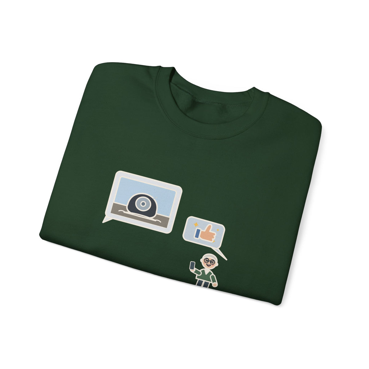 Funny Family Group Chat Crewneck Sweatshirt - Dad Said Awesome to My Flat Tire