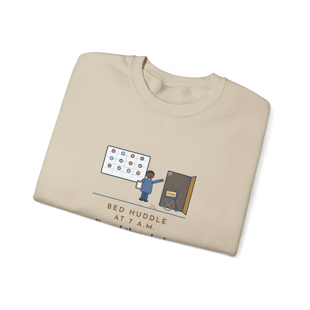 Bed Management Nurse Crewneck Sweatshirt - Three Beds and a Long-Lost Wheelchair