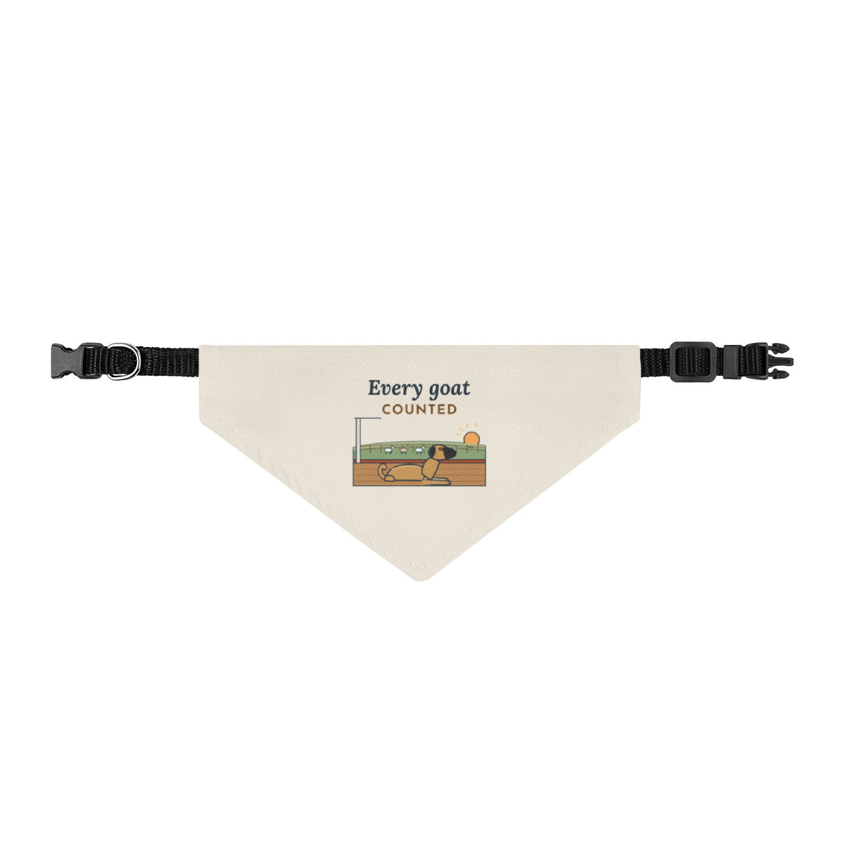 Anatolian Shepherd Dog Bandana - Every Goat Counted Clip-On Pet Bandana