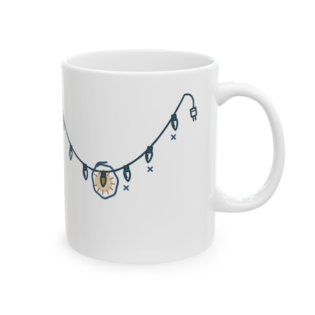 Christmas Lights Coffee Mug - It Was the Fourth Bulb From the End Funny Dad Mug