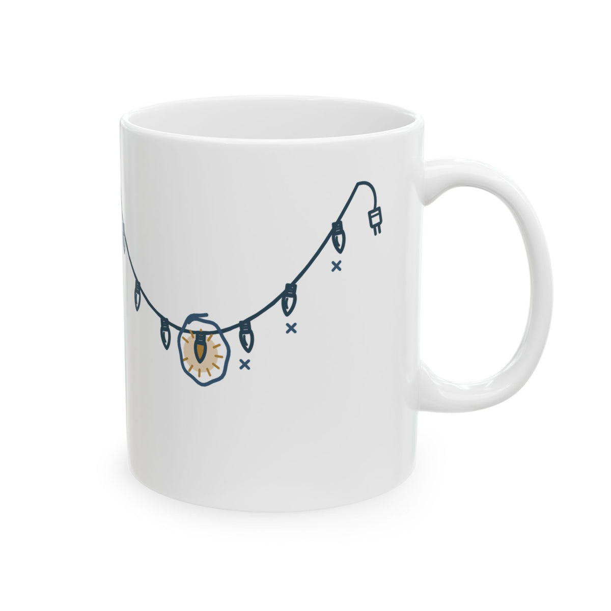 Christmas Lights Coffee Mug - It Was the Fourth Bulb From the End Funny Dad Mug