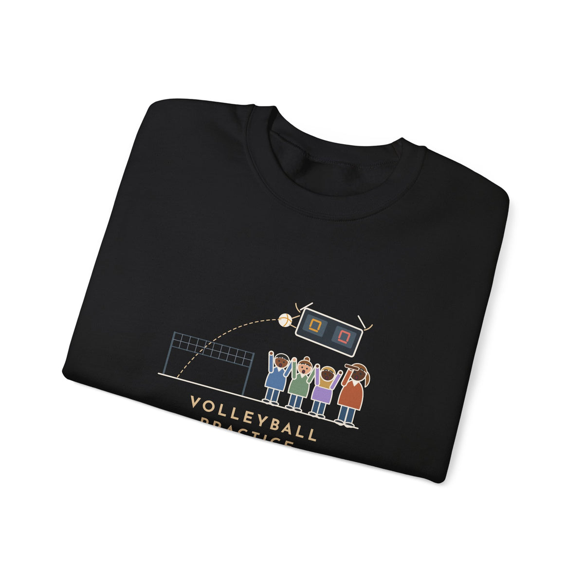 Volleyball Coach Sweatshirt, Forty Serves at Practice, The Best One Hit the Scoreboard, Funny Gym Practice Crewneck