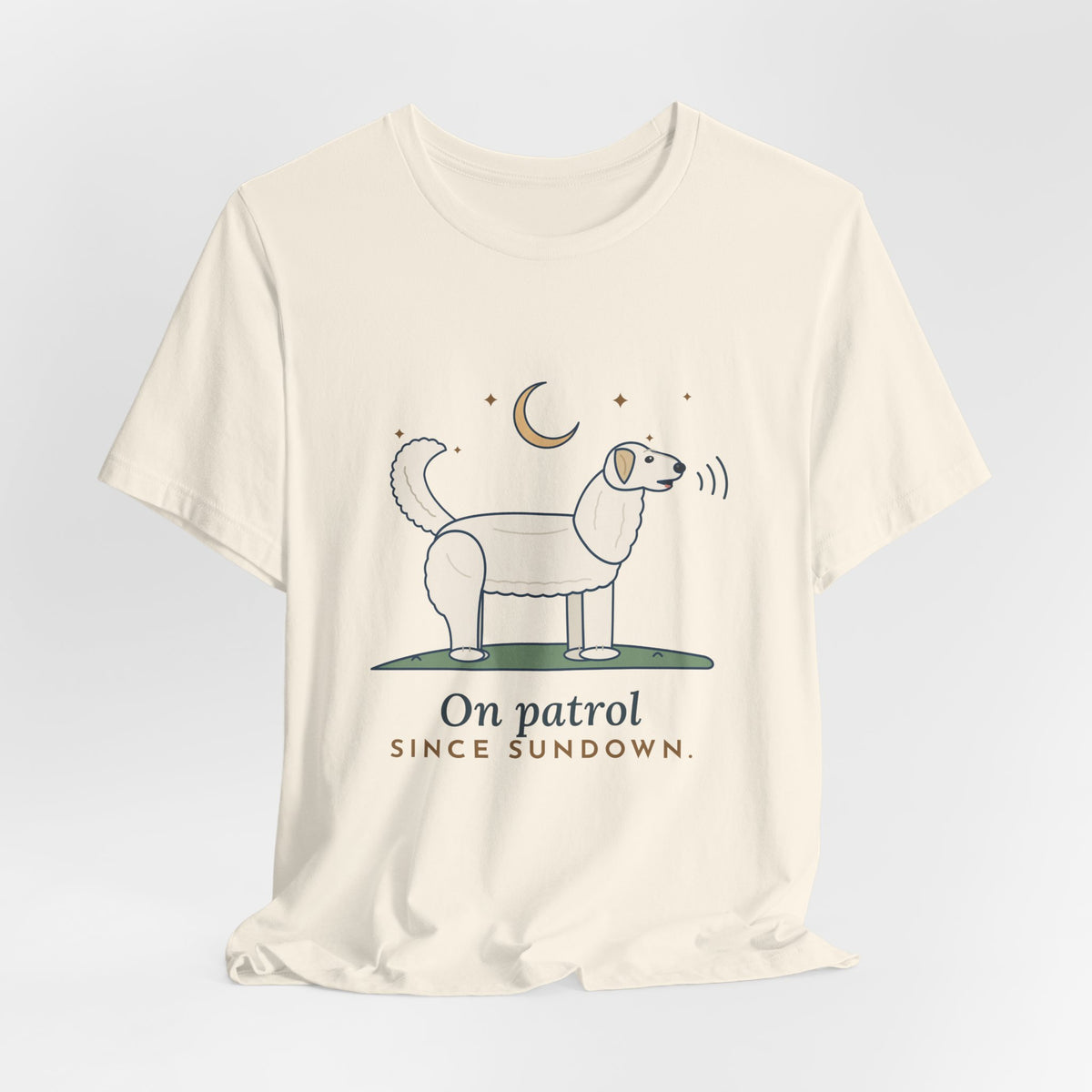 Great Pyrenees T-Shirt - On Patrol Since Sundown Pyr Owner Tee