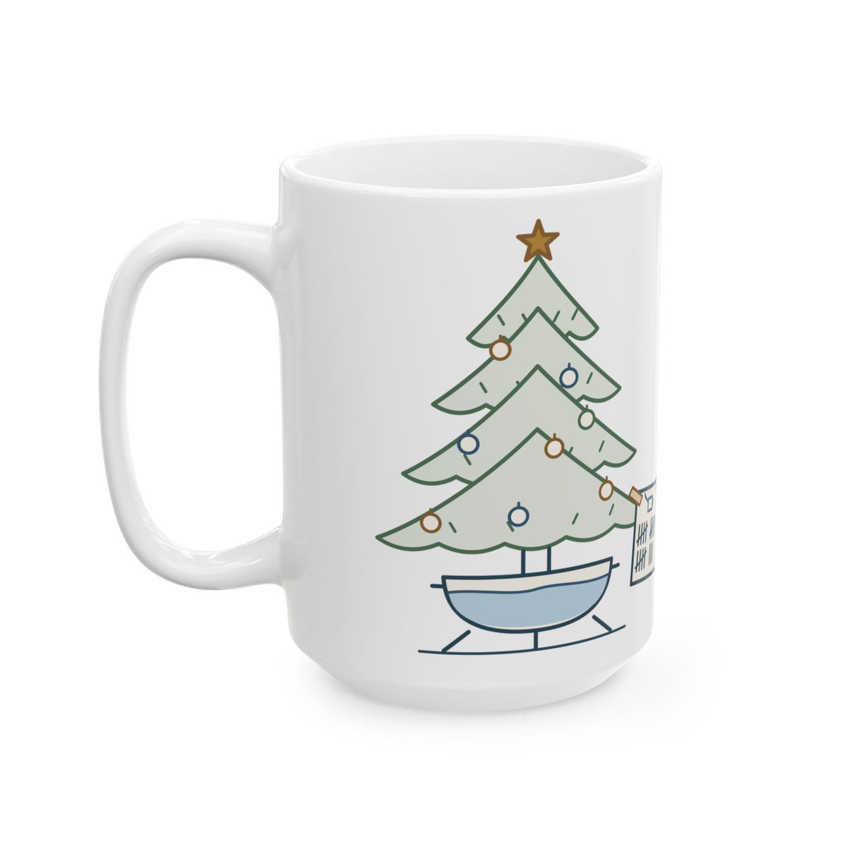 Large 15oz Christmas Tree Mug - The Tree Drank More Water Than I Did Gift