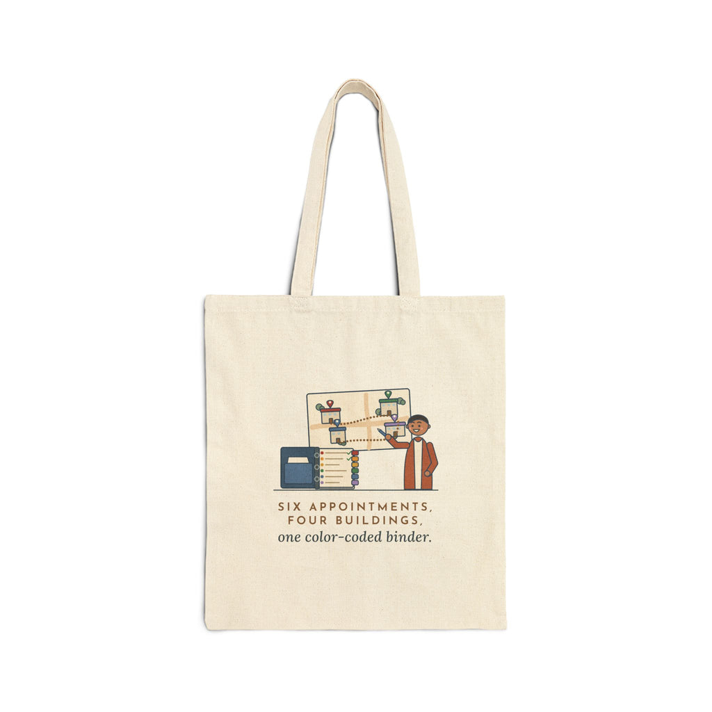 Nurse Navigator Tote Bag - Six Appointments, Four Buildings, One Color-Coded Binder