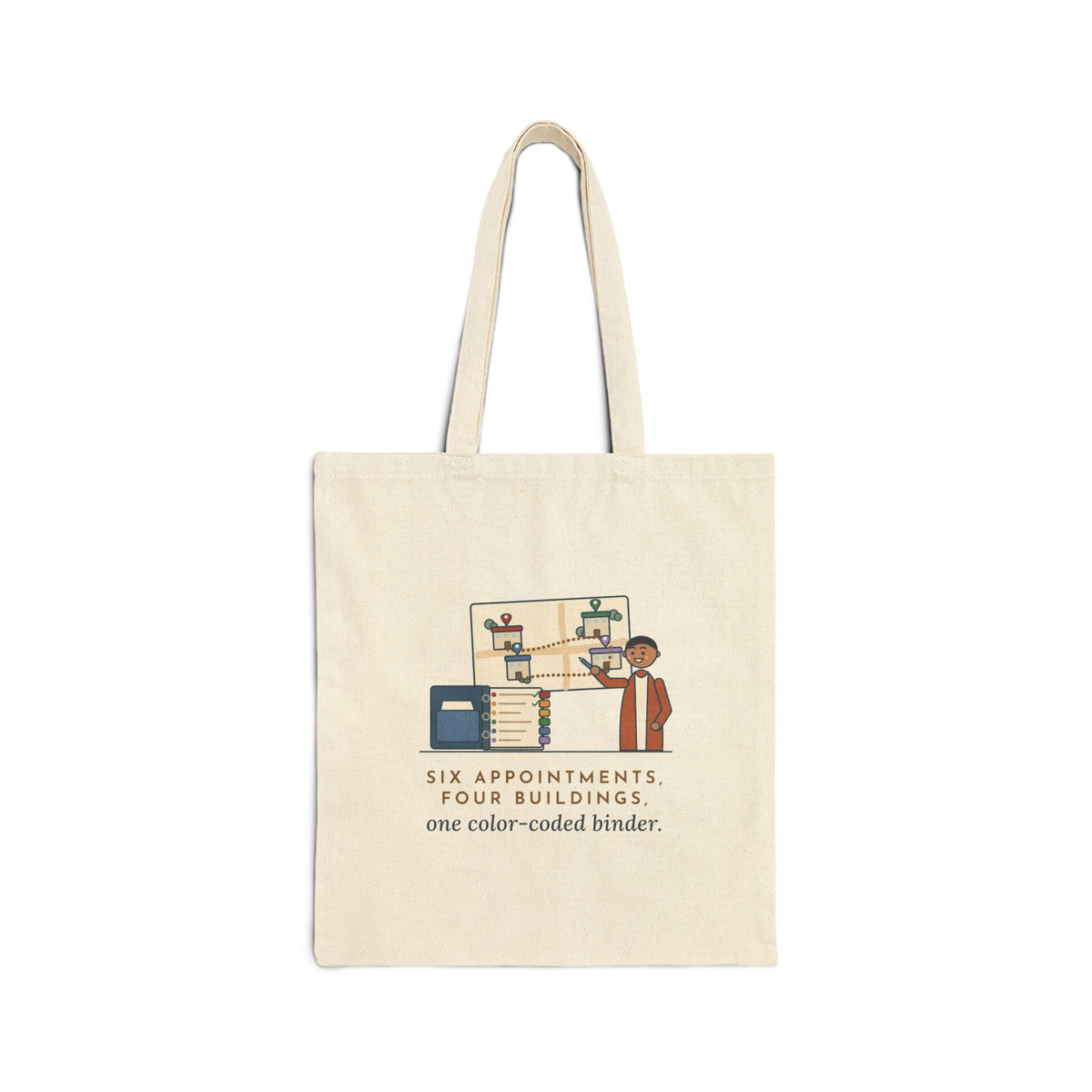 Nurse Navigator Tote Bag - Six Appointments, Four Buildings, One Color-Coded Binder
