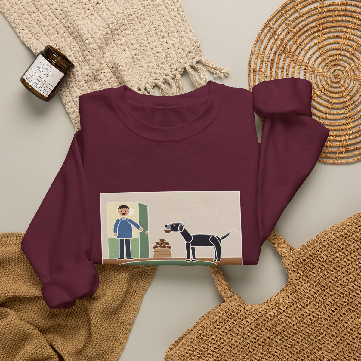 Flat-Coated Retriever Sweatshirt, Turned Ten This Year, Still Brings a Pinecone to the Door Every Time, Funny Homecoming Crewneck